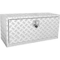 Vevor underrede lastbilslåda, 36"×14"×16" pickupförvaringslåda, kraftig aluminium diamantplåt verktygslåda med lås och nycklar, vattentät släpvagnsförvaringslåda med T-handtagsspärr för lastbil, skåpb