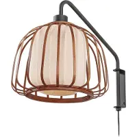 LINDBY Vägglampa Davella , Mörkt trä, Vardagsrum / matsal, Bambu, Skandinavisk, Vägglampa, vägglampa inomhus