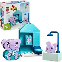 LEGO DUPLO Mina frsta dagliga rutiner: Bath Time PlaySet Toddler Learning Toy for Kids Ages 18 mnader plus inkluderar 2 elefantleksaker hjlper