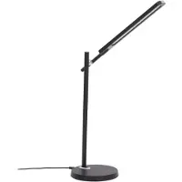 LINDBY LED skrivbordslampa Valtorin , dimbar, Svart, Arbetsrum / kontor, Syntetmaterial, Modern, LED-bordslampa