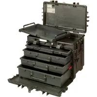 Bahco Hård Resväska Med Hjul Med Teleskophandtag Och 4 Lådor Av 150 L 600 Mmx400 Mmx470 Mm
