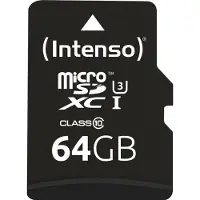 Intenso Professional microSDXC-Kort 64 GB Class 10, UHS-I inkl. SD-adapter