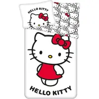Hello Kitty Sängkläder för barn - vitt sängklädsel 140×200 cm, 70×90 cm
