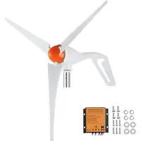 Vevor 500W vindturbingenerator, 12V vindturbinsats, 3-bladig vindkraftgenerator med MPPT-regulator, justerbar vindriktning och 2,5 m/s startvindhastighet, lämplig för hem, gård, husbilar, båtar