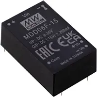 MEAN WELL MDD06G-05 DC/DC-omvandlare kretskort 600 mA 6 W Antal utgångar: 2 x Innehåll 1 st