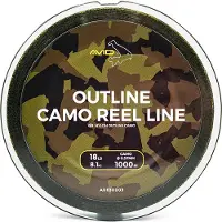 Avid Carp Outline Camo Karpfiskelinje 1000 M