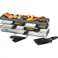 Rommelsbacher RC 800, 4 personer, Gjuten aluminium, 1 zone(s), Svart, Silver, Rektangulär, Status