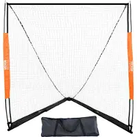 Vevor Lacrossemål, 1,8 x 1,8 m lacrossenät, bärbart lacrossemål med bärväska, glasfiberstång för trädgårdslacrosseträning, lättmonterat collegemål, perfekt för ungdoms- och vuxenträning