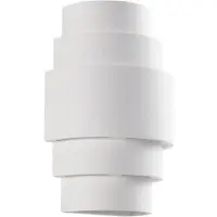 LINDBY Vägglampa Marit , dimbar, Vitt / opal, Vardagsrum / matsal, Gips / lera, Modern, Vägglampa, vägglampa inomhus