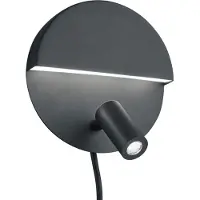 TRIO Lighting LED vägglampa Mario, Svart, Vardagsrum / matsal, Metall, Modern, LED-vägglampa, vägglampa inomhus