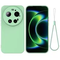 Mtp Products Xiaomi 17 Ultra Flytande silikon skal med handrem - Grön