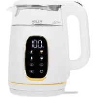 Adler Vattenkokare LED med temperaturkontroll 1,7L - Vit