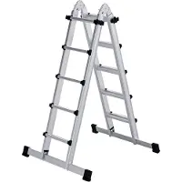 MUNK Günzburger Steigtechnik 32123 Aluminium Teleskopstege Arbetshöjd (max.): 6.4 m 18 kg