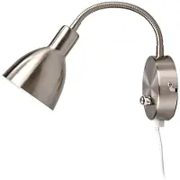 LINDBY Vägglampa , AMREI, dimbara, Metallisk, Vardagsrum, Metall, Modern
