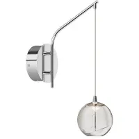 LUCANDE Vägglampa , Hayley, Transparent, Vardagsrum, Glas, Modern