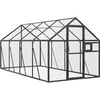 vidaXL Voljär, Antracit, 1,79X4X1,85 M, Aluminium