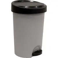 Eda pedalhink Stepy 15 liter PP grå/antracit modern design med trampa 2-färgad (010629 G.BT/G.A)