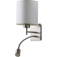 LINDBY Vägglampa , Camilo, Vit, Vardagsrum, Tyg / textil, Modern