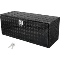 Vevor Underrede för lastbil, 60" x 24" x 24" Förvaringslåda för pickup, Robust verktygslåda i diamantplåt i aluminium med lås och nycklar, Vattentät förvaringslåda för släpvagn med T-handtag för lastb