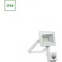 Spectrum LED strålkastare med sensor 10W 230V NW IP44 vit