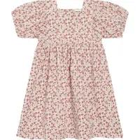 Minymo Klänning - Bomull/Modal - Vanilla Ice m. Blommor - - 8 år (128) - Klänning