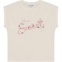 Minymo T-shirt - Vanilla Ice m. Blommor - - 5 år (110) - T-shirt