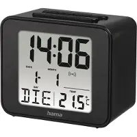 Hama 00186304 DCF Väckarklocka Svart Larmtider 2