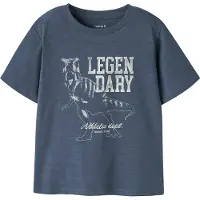 Name it T-shirt - NmmFeather - Vintage Indigo - - 4 år (104) - T-shirt