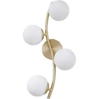LINDBY Vägglampa , Josiana, dimbara, Guld / mässing, Vardagsrum, Glas, Modern