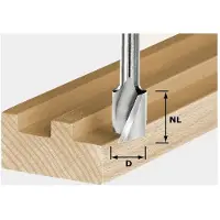 Festool 490946 Notfräs Längd 60 mm Mått - Diameter Ø 10 mm Effektiv längd 30 mm Skaft-Ø 8 mm