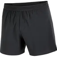 Salomon - Trail running kläder - Sense Aero Stow 5" Shorts M Deep Black för Unisex - Storlek XL - Svart