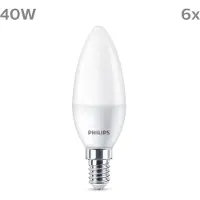 Philips 9290035411 LED-lamp EEK F (A - G) E14 Kronljusform 4.9 W = 40 W Varmvit (Ø x L) 35 mm x 106 mm 6 st