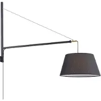 LUCANDE Vägglampa Beleza , Svart, Vardagsrum / matsal, Aluminium / grå / zink, Modern, Vägglampa, vägglampa inomhus