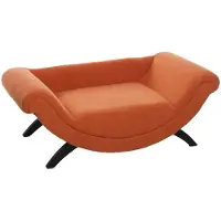 Flamingo Sofa Dingo liggbänk rektangulär för hund och katt orange