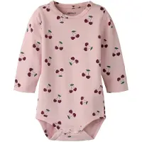 Name it Body l/ä - NbfFiora - Violet Ice/Körsbär - - 74 - Body L/Ä