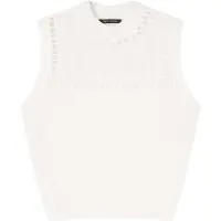 Armani Exchange för kvinnor. XW001906AF21574U1003 Vit finstickad topp (L), Casual, Bomull