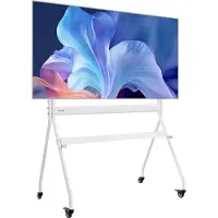 Vevor Rullande TV-stativ, mobil TV-vagn för 35-100 tums LED/LCD/OLED platt-/böjda TV-apparater, bärbart skärmstativ med hjul, klarar upp till 198 kg för vardagsrum, sovrum, kontor, utomhusbruk, max VE