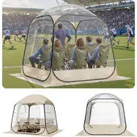 Vevor Pop-up sporttält, 72x72 tum genomskinligt bubbeltält för 2-4 personer, vattentät utomhuskapsel med golvmatta och överdrag, trädgårdsiglookupoltält campingskydd för evenemang fiske jubel