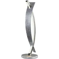 LUCANDE LED bordslampa Marija , dimbar, Förkromad / silver, Vardagsrum / matsal, Metall, Modern, LED-bordslampa