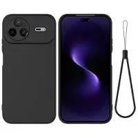 Mtp Products Huawei Nova 15 Pro Flytande silikon skal med handrem - Svart