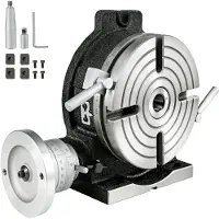 Vevor roterande bord 20,3 cm vertikalt och horisontellt roterande bord, 20,3 cm horisontellt vertikalt HV8 precision 3MT fräsning borrmaskin Vernieravläsning fräsning borrning uppborrning för fräsmask