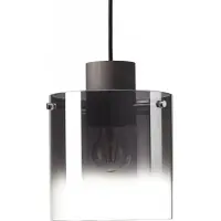 Brilliant Glas pendellampa Beth, dimbar, Aluminium / grå / zink, Vardagsrum / matsal, Glas, Modern, Pendellampa