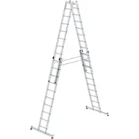MUNK Günzburger Steigtechnik 33040 Aluminium Klappstege med trappsteg Arbetshöjd (max.): 6 m