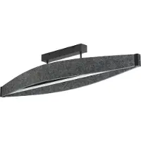 Osram LED-taklampa Decor Flat Felt, grå, filt, 3 000 K Felt, Aluminium / grå / zink, Vardagsrum / matsal, Aluminium / grå / zink, Modern