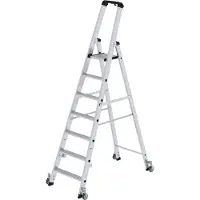 MUNK Günzburger Steigtechnik 41107 Aluminium Klappstege med trappsteg Arbetshöjd (max.): 3.75 m