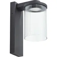 LUCANDE LED utomhus vägglampa Beelia , Svart, Aluminium / grå / zink, Modern, LED-vägglampa utomhus