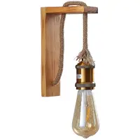 LINDBY Vägglampa Helou , dimbar, Ljust trä, Vardagsrum / matsal, Trä, Vintage, Vägglampa, vägglampa inomhus