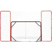 Vevor Hockeymål med stopp och måltavlor för gatu- och utomhusbruk, stålnät, 182,9 cm