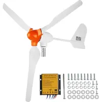 Vevor 800W vindturbingenerator, 12V vindturbinsats, 3-bladig vindkraftgenerator med MPPT-regulator, justerbar vindriktning och 2,5 m/s startvindhastighet, lämplig för hem, gård, husbilar, båtar
