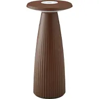 Sigor Nuflair LED-bordslampa, rostbrun, IP54, dimbar, 24 cm Nuflair, dimbar, Brun / rost, Vardagsrum / matsal, Aluminium / grå / zink, Skandinavisk